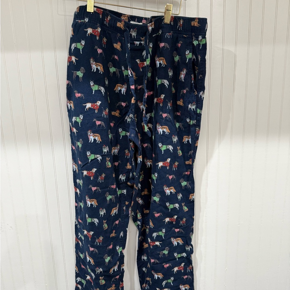 J. Crew Navy Pajama Pants with Dog Pattern